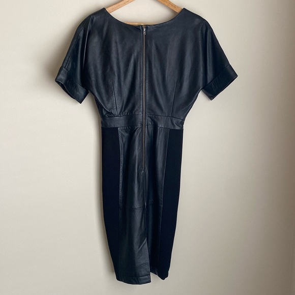 French Connection - Black Leather dress size 2 - Picture 5 of 8